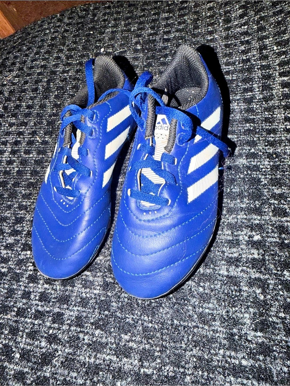 adidas Blue & White Soccer Sneakers